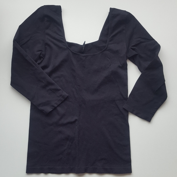 T babaton 3/4 length sleeve bodycon top m/l black - Picture 4 of 6